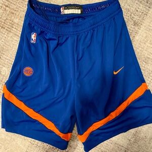 Nike NY Knicks Blue and Orange Men's Shorts